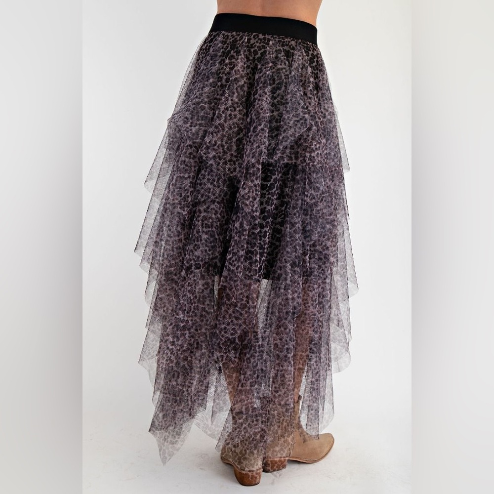 Easel ANIMAL PRINT POWER MESH BALLERINA SKIRT - Picture 5 of 5